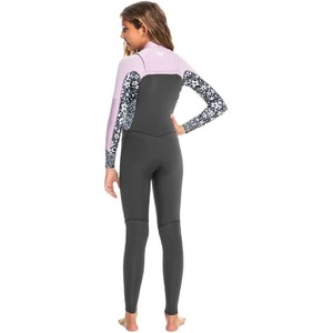 2023 Roxy Chicas Swell Series 5/4/3mm Chest Zip Neopreno ERGW103059 - Jet / Orchid Bouquet
